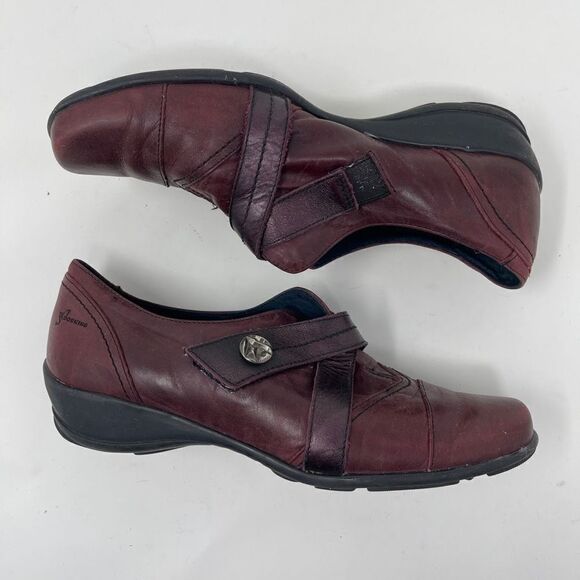 Dorking by Fluchos Womens Slip On Comfort Shoes Close Toe Leather Burgundy EU 37 - Picture 4 of 10
